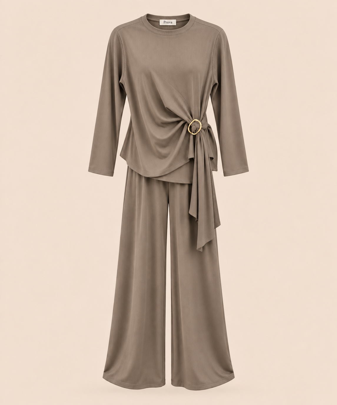 Ring detail set taupe