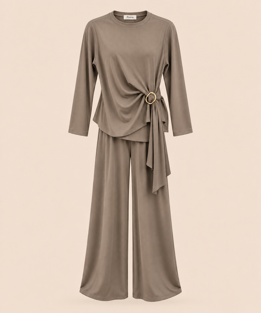 Ring detail set taupe