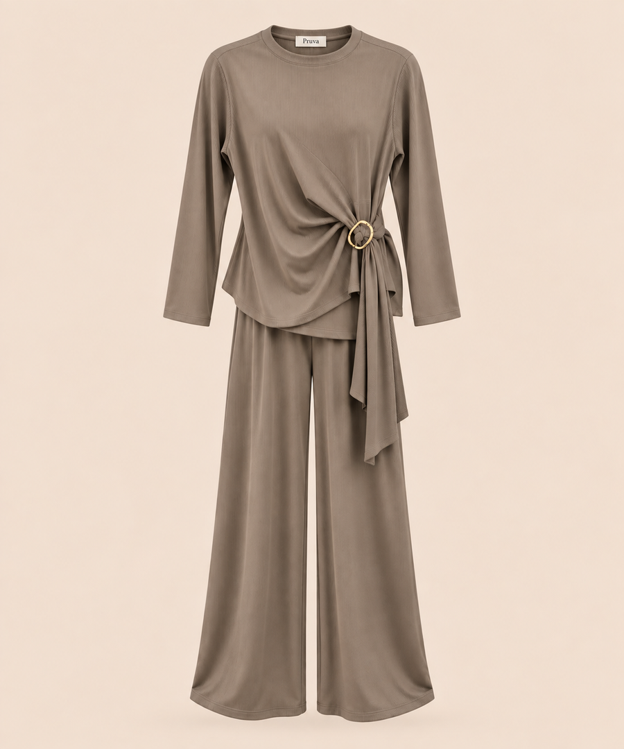 Ring detail set taupe
