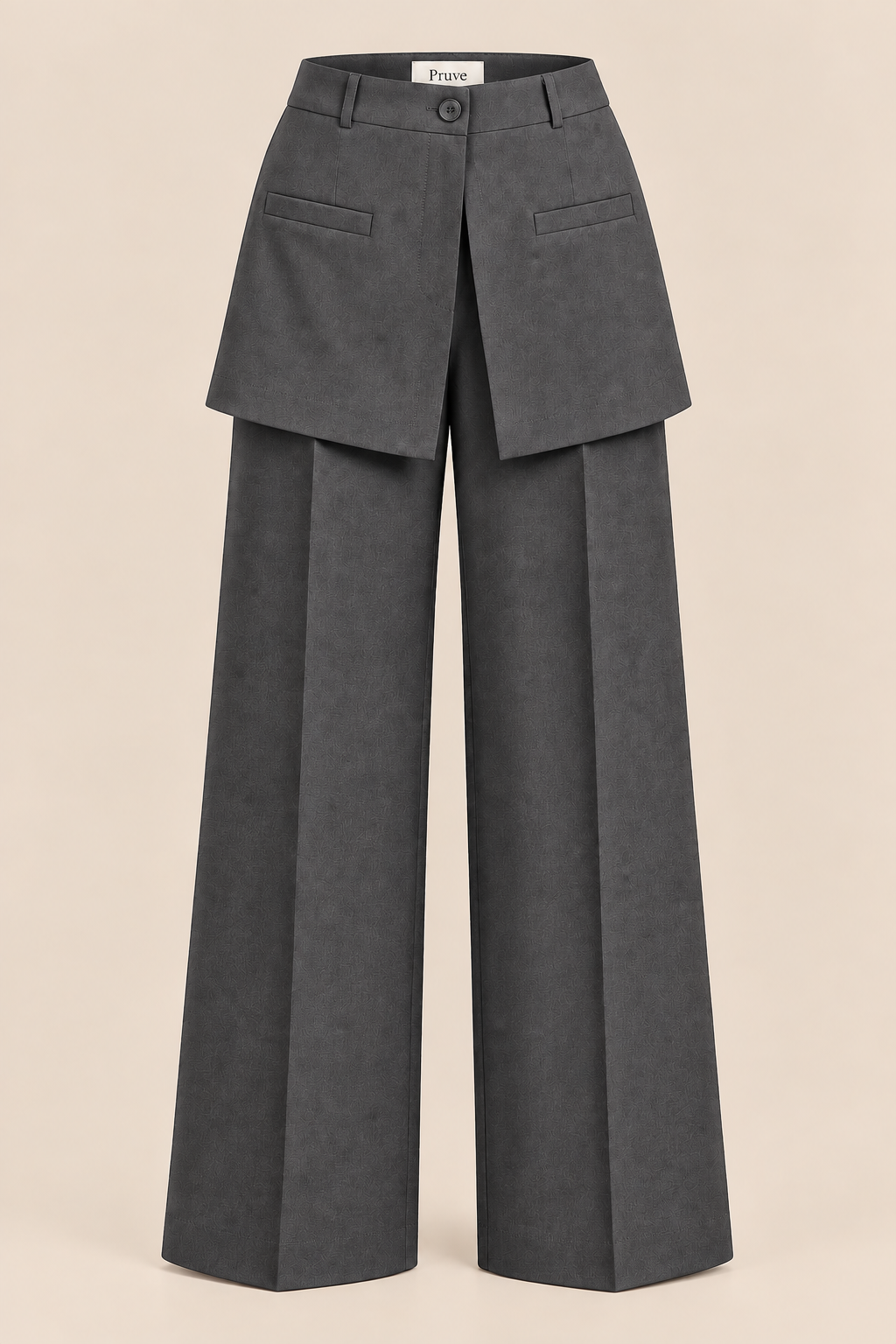 Layered wide-leg pants grey