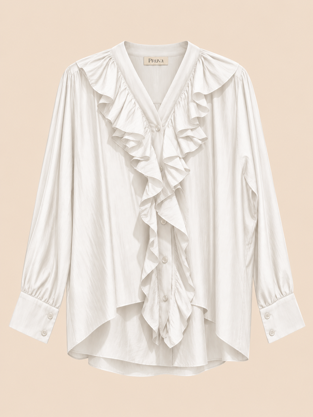 Ruffles blouse white